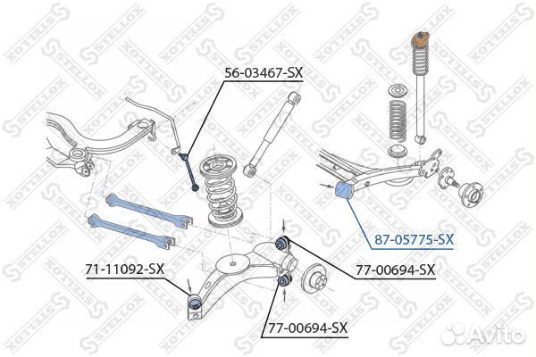 Сайлентблок задней балки Audi A3 96, Skoda Fabia