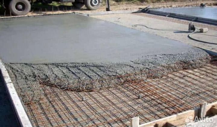 Бетонные работы, фундамент, отмостка