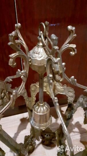 Люстра фонарь бронзовая СССР