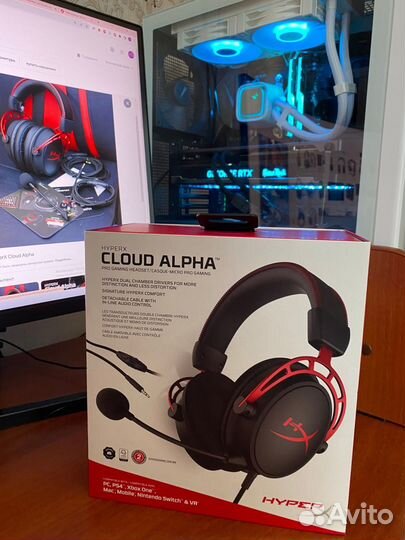 Игровые наушники HyperX Cloud Alpha Red (HX-hsca-R