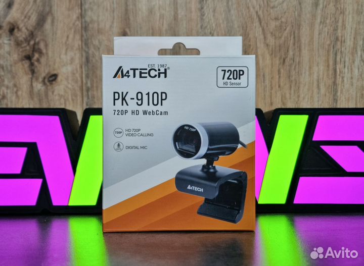 Web камера A4Tech PK-910P Black HD 1Мпикс 30fps