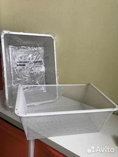 Корзина белая IKEA komplement 50x35