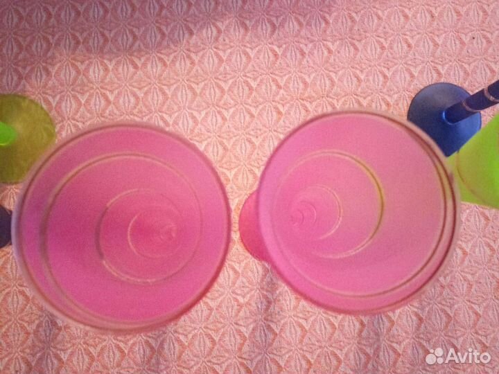 Фужеры, бокалы цветное стекло