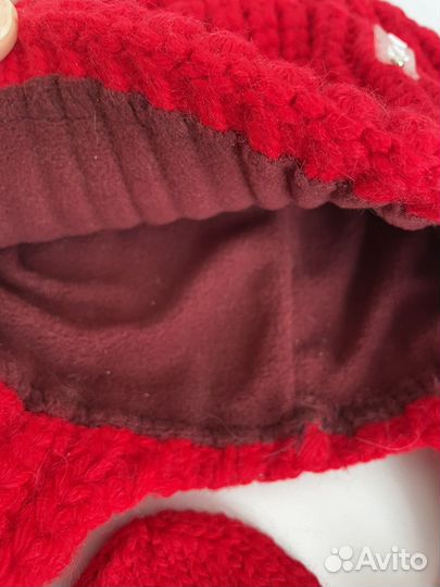 Комплект шапка, шарф и варежки