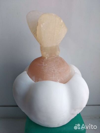 Мраморная статуэтка песец и пудреница, СССР 50-е