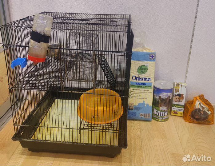 Клетка и принадлежности для грызунов бу