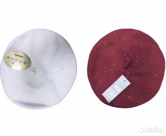 Береты со стразами, 100 шерсть