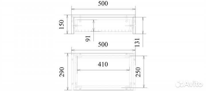 Тумба прикроватная подвесная, парящая