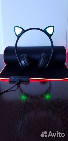 Коврик RGB + ушки (наушники)