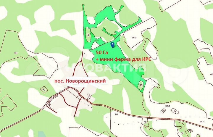 Участок 50 га (СНТ, ДНП)