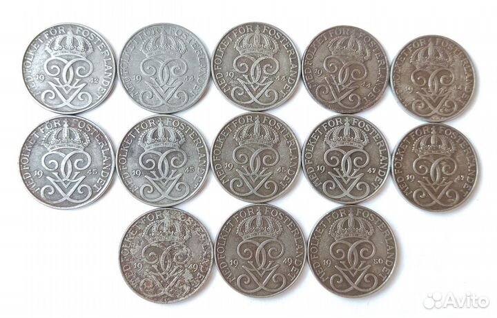 Старые монеты Швеции (первая половина XX века)