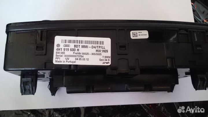 Новая панель тачпад управления MMI 3G Audi A8 D4 4