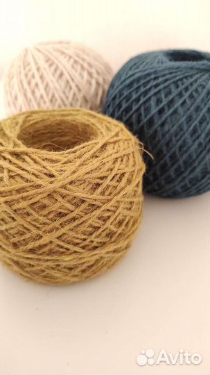 Джутовый шпагат цветной для вязания