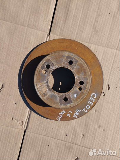 Задний тормозной диск Kia Ceed 2 (JD)