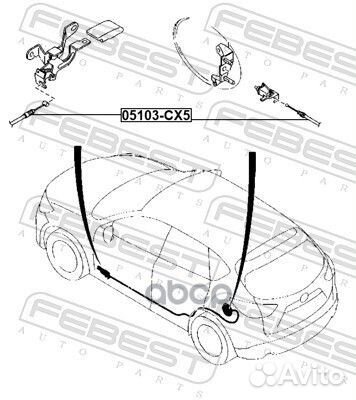 Трос открывания лючка бензобака mazda CX-5 KE 2