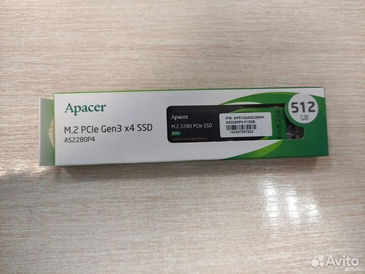 SSD диск m2 nvme apacer 512Gb PCI-E, новый