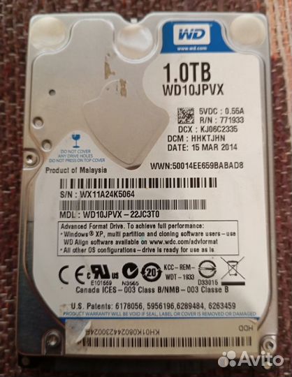 Жесткий диск Western Digital 1.Tb