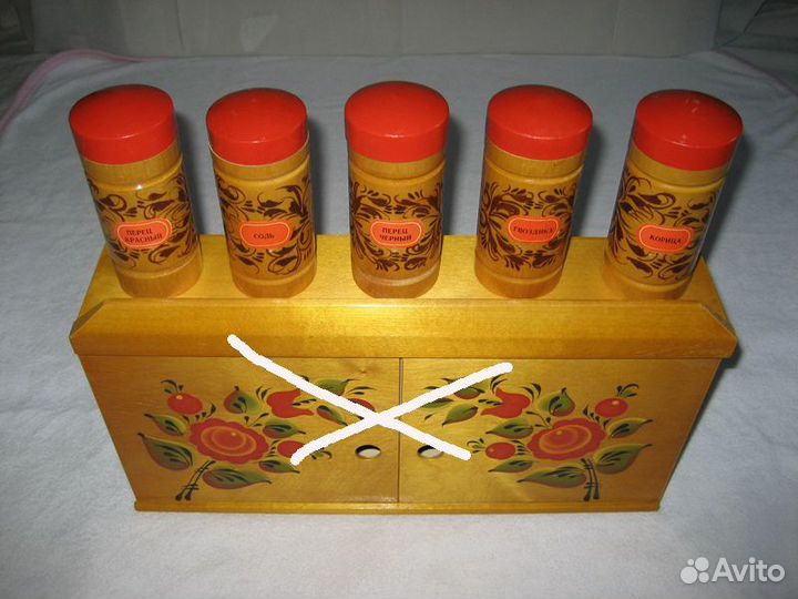 Набор для специй деревянный, СССР, новый