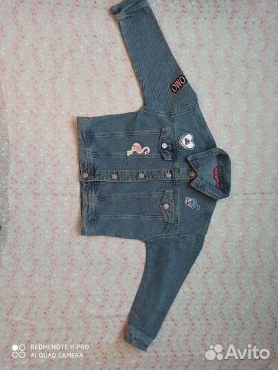 Джинсовая куртка для девочки 122