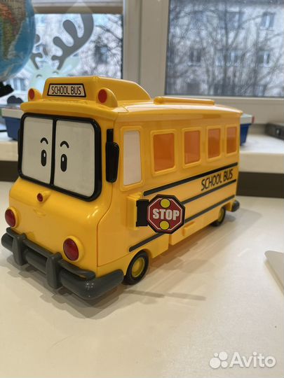 Кейс автобус Poli Robocar для хранения машинок