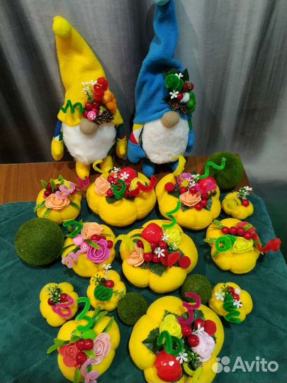 Осенний гном+ тыковки в подарок