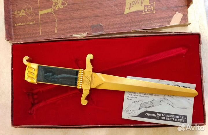 Старинная бензиновая зажигалка ASR Ascot Florentin