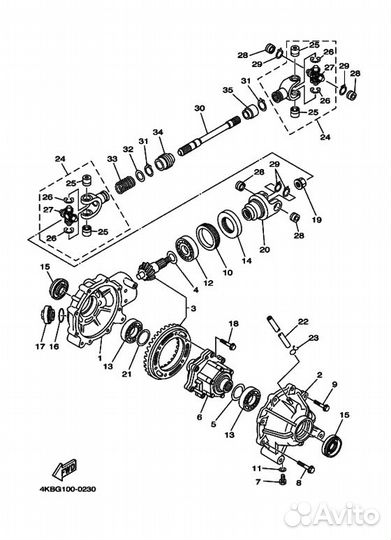 Корпус редуктора 4KB-46161-00-00
