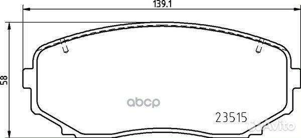 Колодки тормозные дисковые перед NP3051 NIS