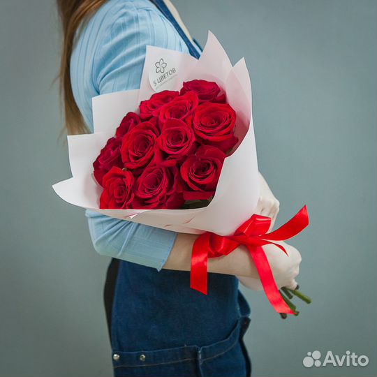 Красные розы букет