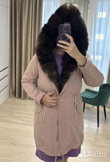 Парка с натуральным мехом
