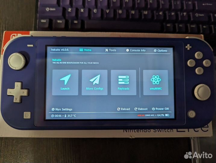 Nintendo switch lite прошита чип + 128gb Samsung