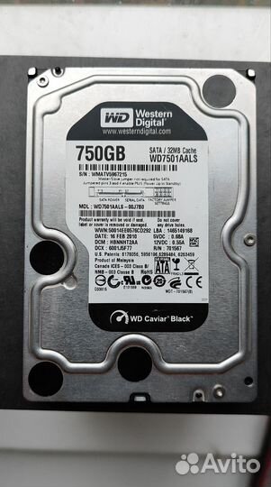 Жесткий диск Wd 750 Gb