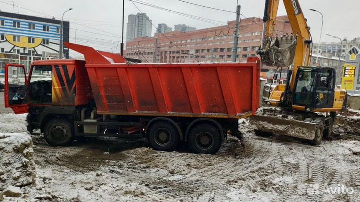 Вывоз грунта и строительного мусора самосвалами