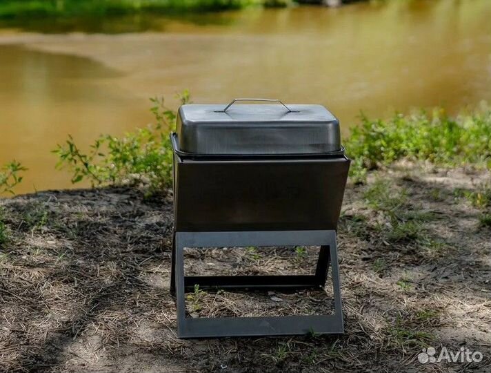 Коптильня походная для горячего копчения
