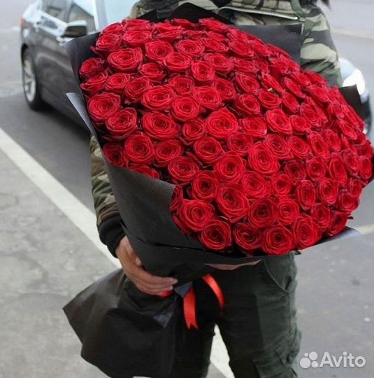 Длинные высокие розы 110 150 160 180 200 см