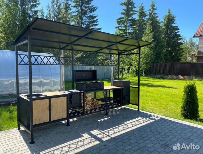 Мангал лофт / мангал с крышей