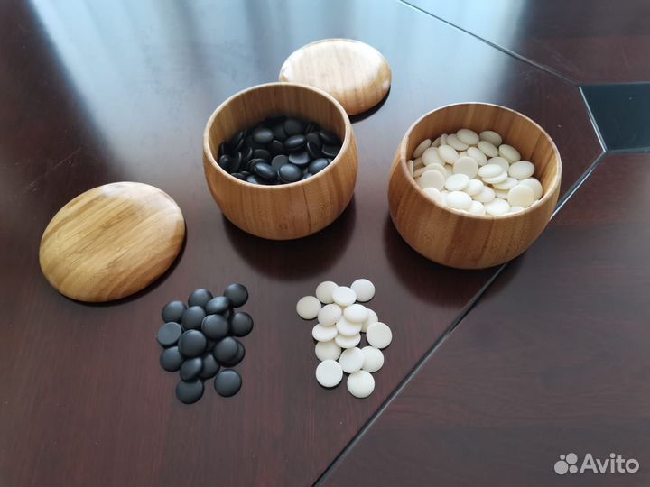 Набор для игры в Го: доска 440*470*19 мм бамбук