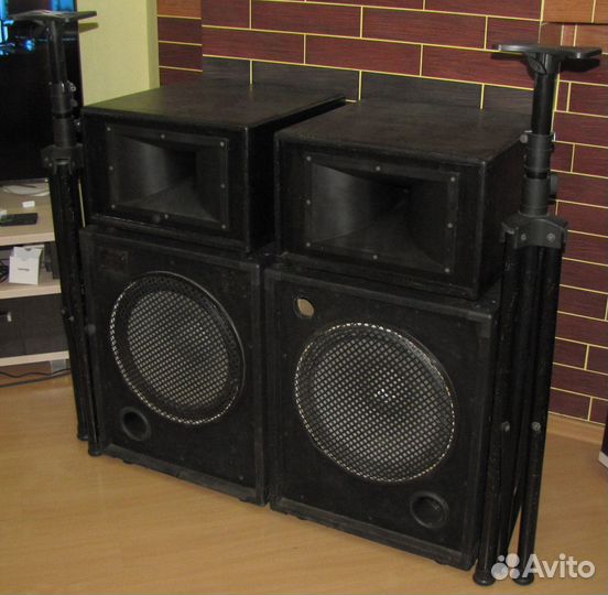 Колонки CF 1100W Усилитель Микшер Микрофон Стойки