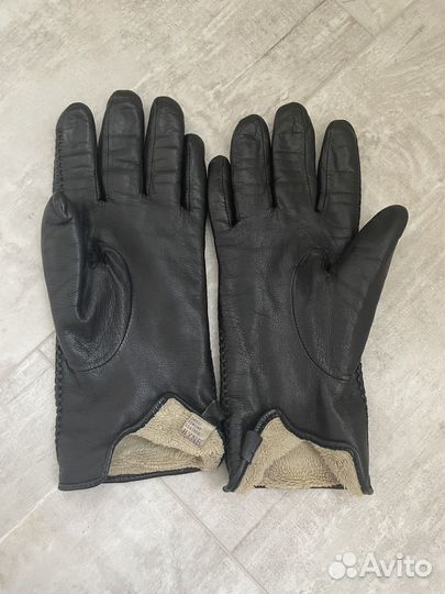 Перчатки женские кожаные 8 размер черные