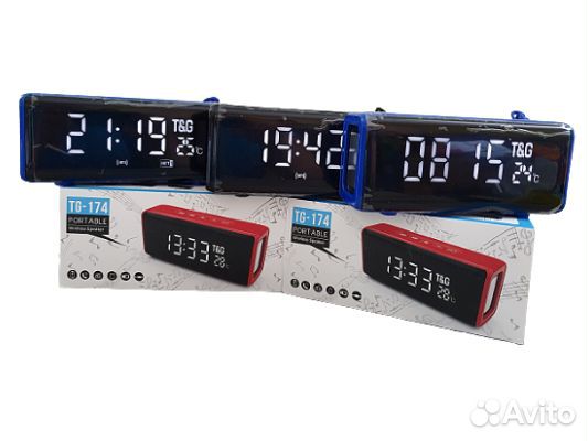 Колонка Bluetooth с часами и радио