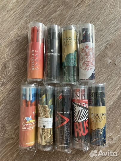 Набор шариковых ручек, синяя паста