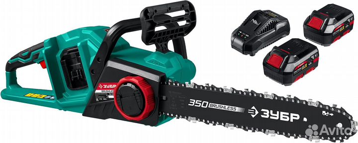 Цепная пила Зубр С1-18, 36 В, 35 см шина, 2х18 В А