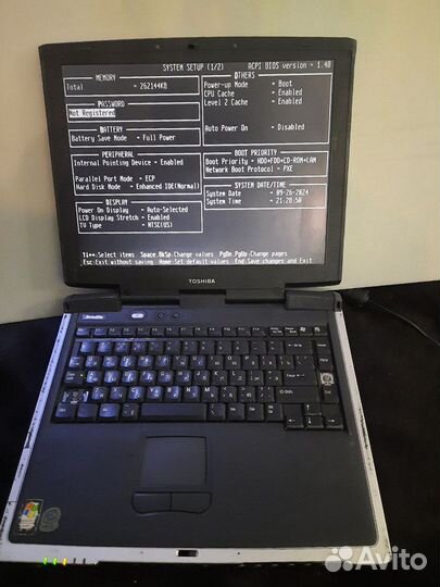 Ретро 2шт Toshiba s1410-304 2805-s301 Pentium-III