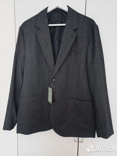 Пиджак мужской тёмно-серый L 48р