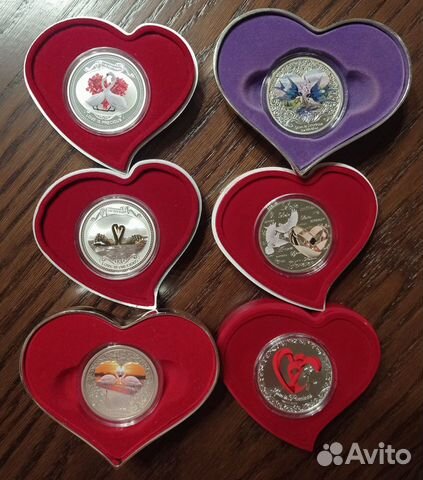 Монеты Любовь Драгоценна Серебро