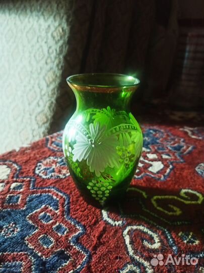 Ваза цветное стекло чехословакия