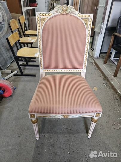 Стулья Барокко, 8шт, массив, шелкография, Италия