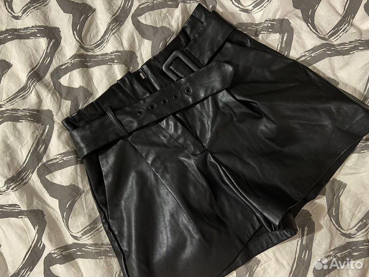 Шорты женские кожаные