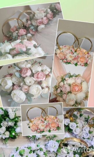 Украшения на авто свадьбы