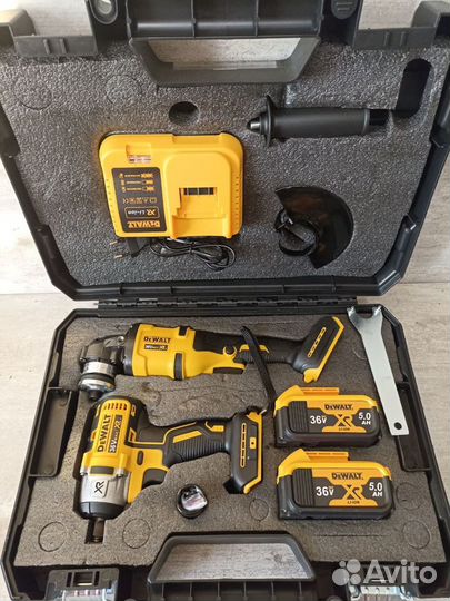 Набор электроинструментов DeWalt Болгарк+гайковерт